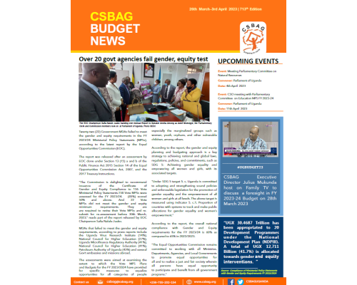 Over 20 govt agencies fail gender equity test