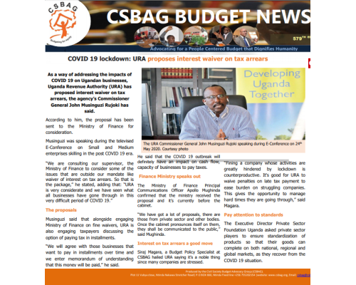 COVID 19 lockdown: URA proposes interest waiver on tax arrears