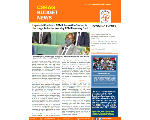 Lugoloobi Confident PDM Information System is the magic bullet for tracking PDM Revolving fund