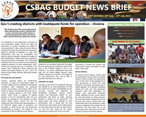 thumbnail of CSBAG BUDGET NEWS 278th Edition