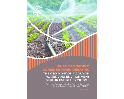 CSO Position Paper On Water And Environment Sector National Budget Framework Paper FY 2018/19