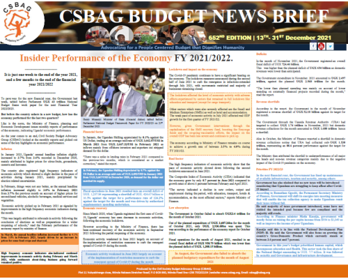 Insider Performance of the Economy FY 2021/2022.