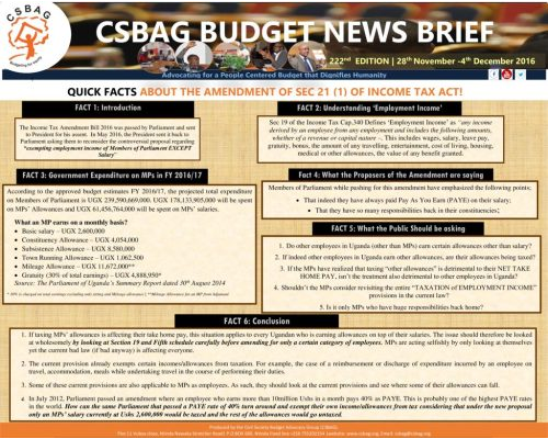 thumbnail of CSBAG BUDGET NEWS.222nd 4th Dec 2016