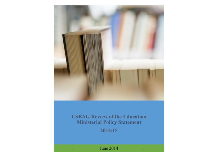 CSBAG Position Paper on Education Sector FY2014-15