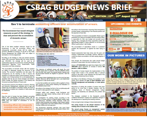 Gov’t to terminate accounting officers over accumulation of arrears.