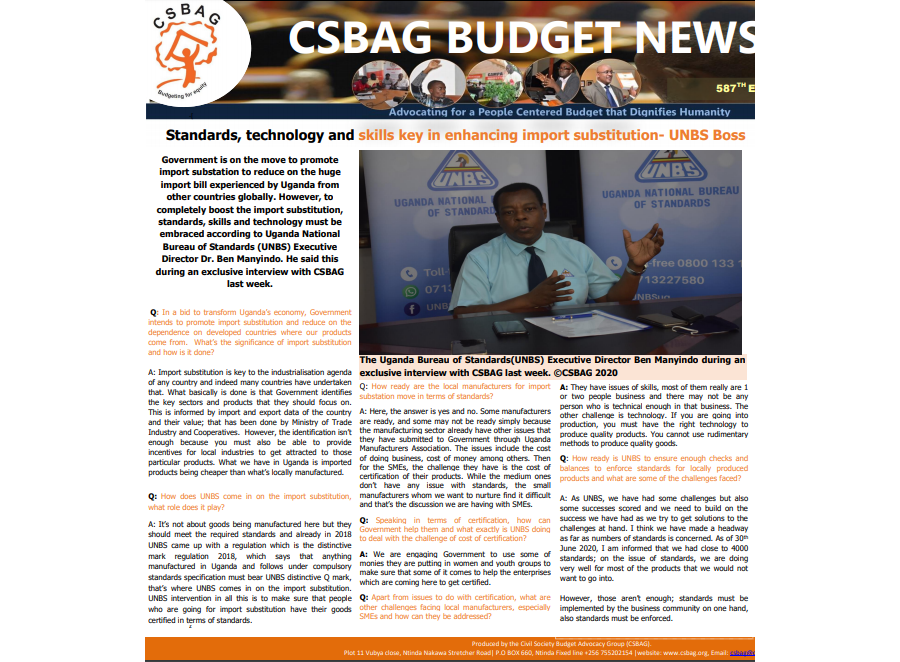 Standards, technology and skills key in enhancing import substitution- UNBS Boss
