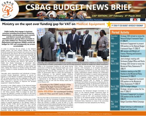 thumbnail of CSBAG BUDGET NEWS.157-7-March-2020