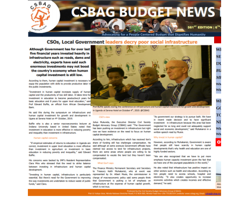 Csos, Local Government Leaders Decry Poor Social Infrastructure