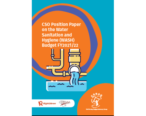 CSO Position Paper on the Water Sanitation and Hygiene (WASH) Budget FY2021/22