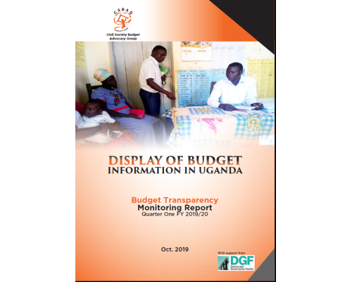 Display of Budget Information in Uganda Budget Transparency Monitoring Report Q1 2019/20