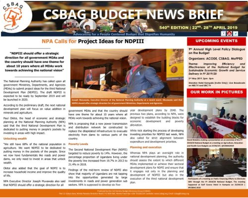 thumbnail of CSBAG BUDGET NEWS 540