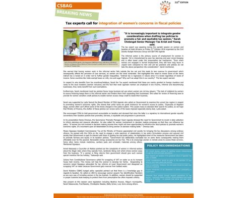 thumbnail of Tax experts call for integration of women’s concerns in fiscal policies