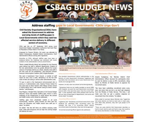 Address Staffing Gaps In Local Governments -csos Urge Govt