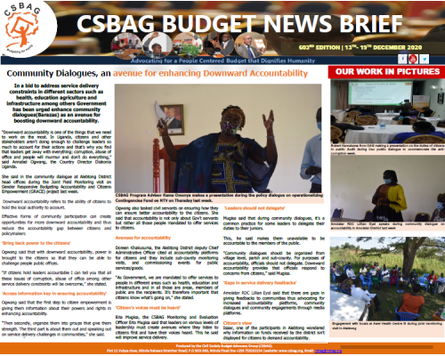Community Dialogues, an avenue for enhancing Downward Accountability