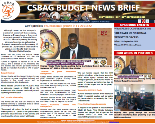 Gov’t predicts 6% economic growth in FY 2021/22