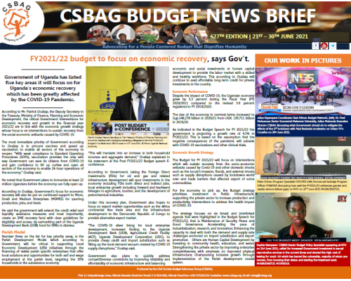 FY2021/22 budget to focus on economic recovery, says Gov’t.