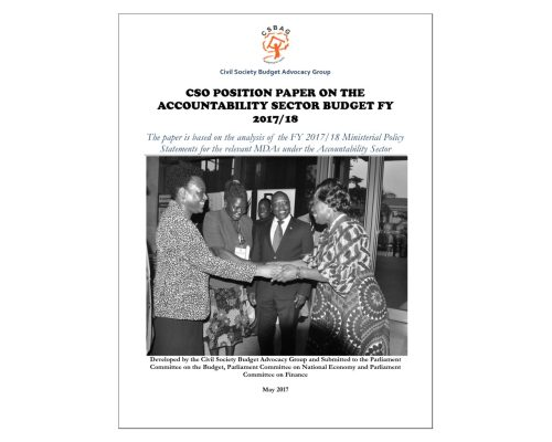 CSO Position Paper On The Accountability Sector Budget FY 2017/18